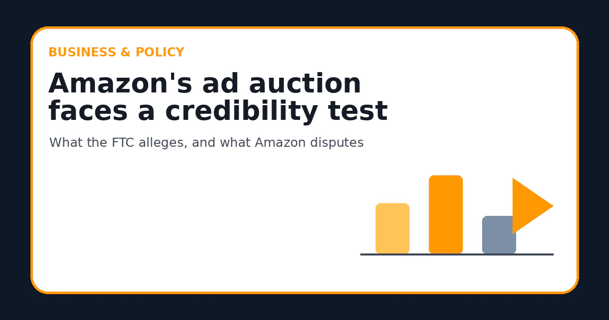 A stylized ad auction chart with rising bid bars and an orange price marker