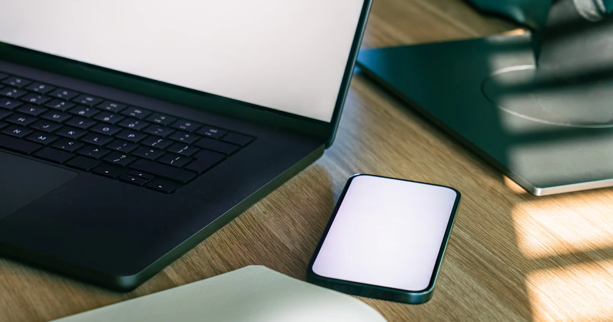 Laptop and Phone