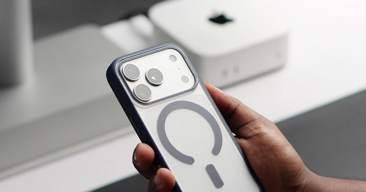 Back of an iPhone device