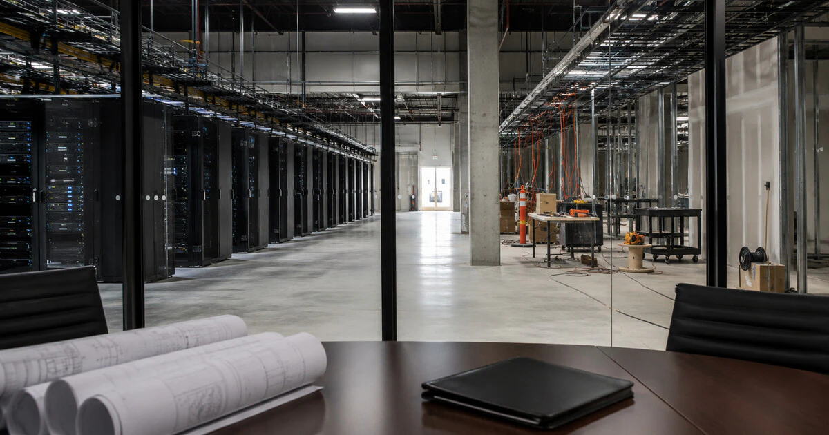 An internal image of a Data center