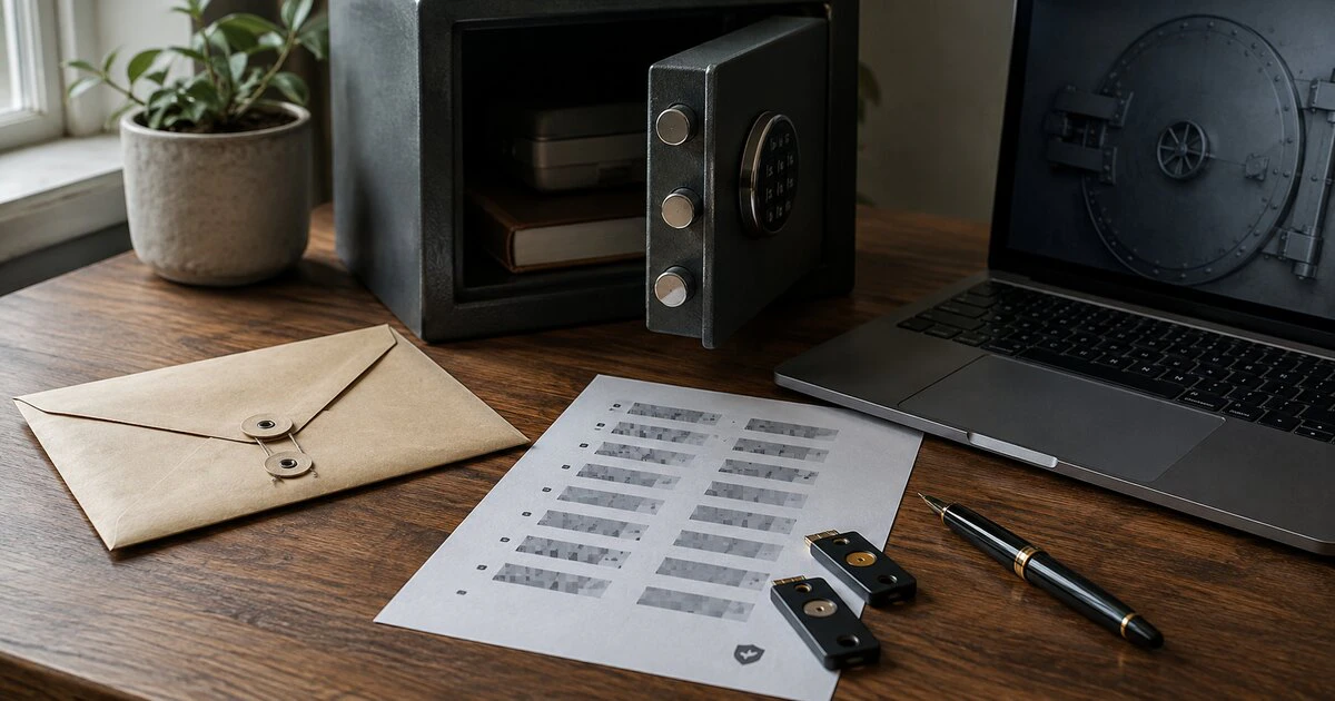 A password manager emergency kit