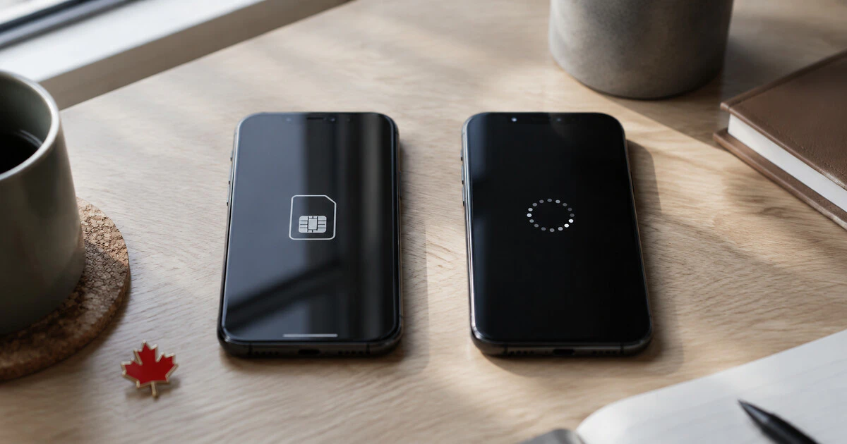 A phone user moving their eSIM to a new phone