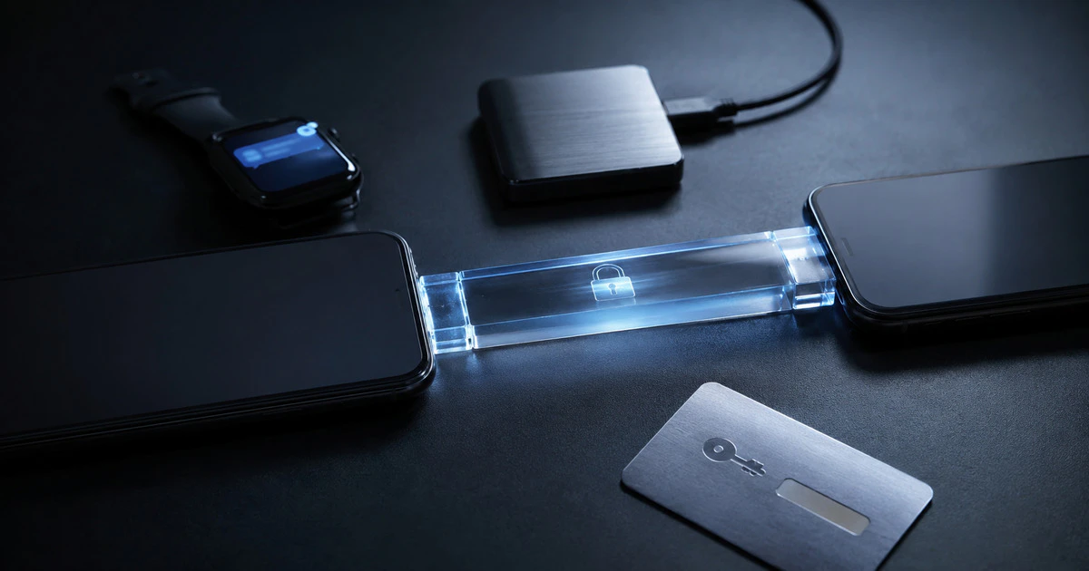 End-to-End Encryption visualized between devices