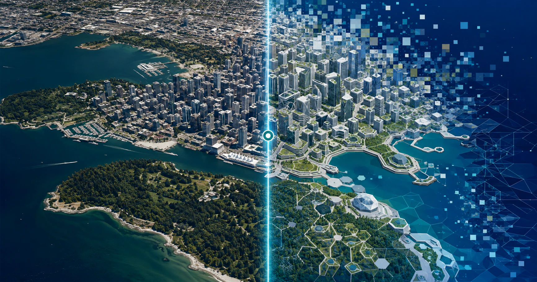 Aerial view of a city