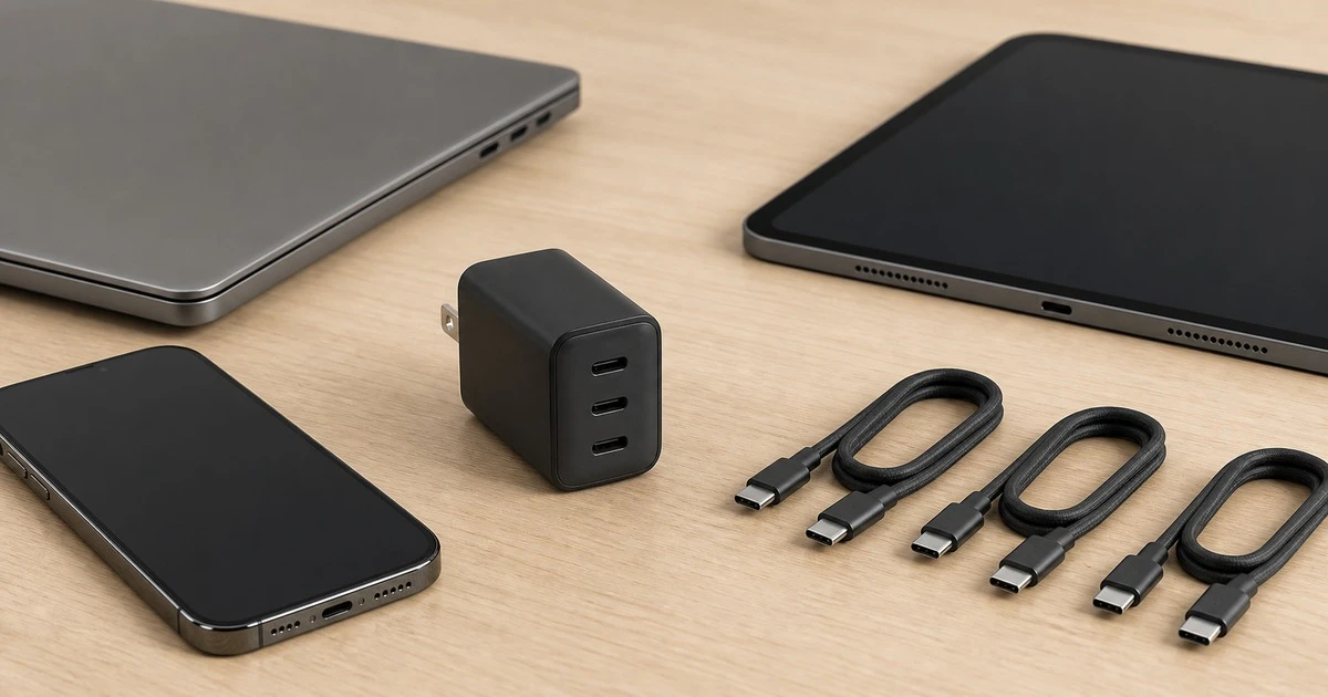 USB-C Chargers for multiple devices.